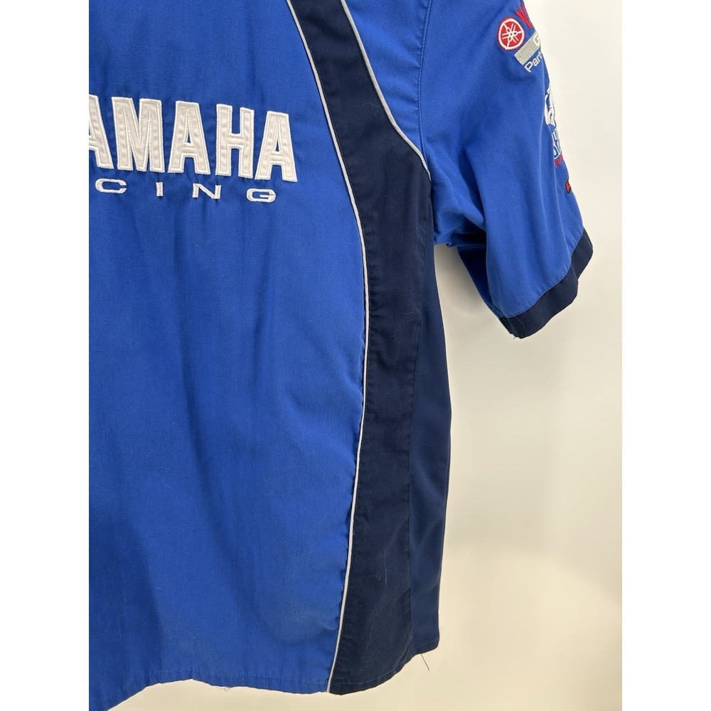 JH Design Yamaha Racing Pit Crew Button Up Shirt XL Embroidered Emblems - Picture 12 of 16